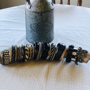 Black and Gold Bracelets Bangles & Cuffs